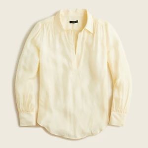 JCrew Eco cupro collared V-neck popover top
Item BD789